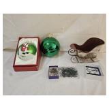 2 Large Christmas Ornaments, Decor