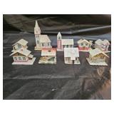 9 Vintage 1950s Cardboard Christmas Ornaments