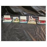 Vintage 1950s Cardboard Christmas Cottages