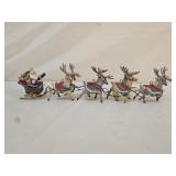 1992 Hallmark Santa Claus & Reindeer Ornament Set