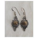 Sterling Silver Agate Earrings