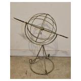 Antique Wrought Iron Armillary Sphere Yard Art