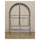 Antique Primitive Arched Window Frame Garden Art