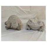 Concrete Turtle and Frog Yard Art