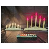 2 Vintage Christmas Electric Candle Lamps