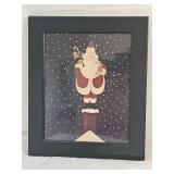 Warren Kimble Chimney Santa Folk Art Print
