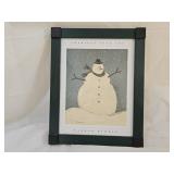 Warren Kimble Snowman American Folk Art Print