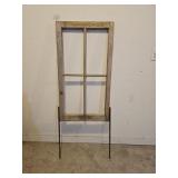 Antique Primitive Window Frame Garden Art