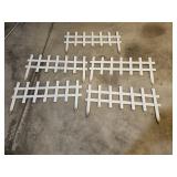 5 Pieces of White Wood Picket Fence