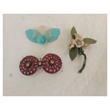 3 Vintage Brooches