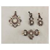 Vintage Rhinestone Jewelry Set