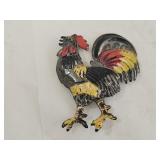 Vintage Plastic Rooster Brooch