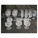 Queen Lace and Bryce Etched Stemware