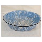 Vintage Blue Swirl Enamel Graniteware Bowl/Basin
