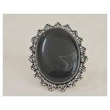 German Silver Sulemani Hakik Stone Ring