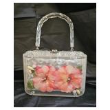 Vintage 1950s Pearl Lucite Box Purse