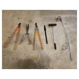 Loppers, Shears, Scraper, Dog Leash