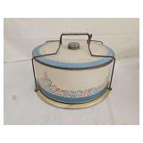 Antique 1930s Stenciled Tin Cake Carrier