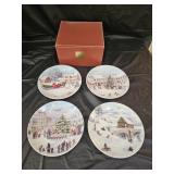 4 Lenox For the Holidays Party Plates