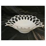 Westmoreland Doric Lace Milk Glass Fruit Bowl