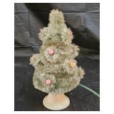 Vintage 1950s Chenille Bottle Brush Glolite Tree