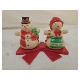 Vintage J.S.N.Y. Snowman Salt & Pepper Shakers
