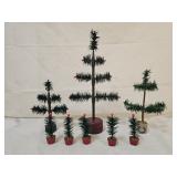 Tabletop & Miniature Faux Feather Christmas Trees
