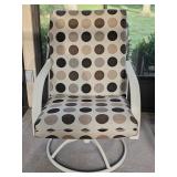 Metal Patio Swivel Chair with Cushions
