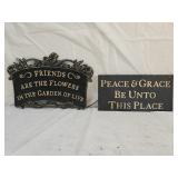 Cast Metal and Slate Wall Signs