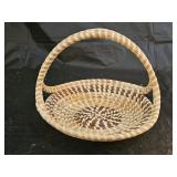 Vintage Hand Woven Sweetgrass Basket