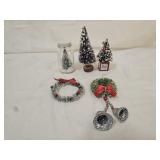Vintage Bottle Brush Christmas Trees and Wreaths
