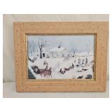 Grandma Moses Catching the Turkey Folk Art Print