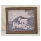 Norma Schneeman Resting Sheep Folk Art Print