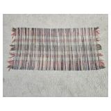 Vintage 26" x 52" Handwoven Rag Rug