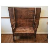 18th Cent. Antique Primitive Pine Tilt Top Table