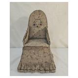 Victorian Embroidered Pin Cushion Sewing Chair