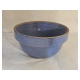 8" Antique Vintage Blue Glazed Stoneware Bowl