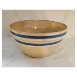 10.5" Antique Vintage Yellowware Stoneware Bowl