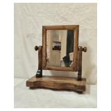 Antique Wood Tilting Dresser Shaving Mirror