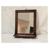 Antique Oak Folding Shaving Mirror