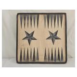 Folk Art Backgammon Board Painting on Wood