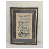 1834 Theatre Royal London England Framed Playbill