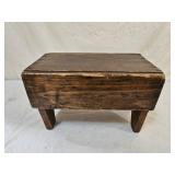 Antique Primitive Wood Petite Farmhouse Stool