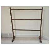 Antique Oak Shaker Style Quilt Rack