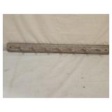Antique Rustic Wooden 7 Peg Coat Rack