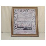 Lucinda Linfield Needlework Sampler Framed Print