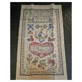 Vintage Kitchen Kay Dee Sampler Linen Towel