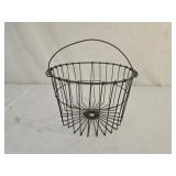 Antique Primitive Wire Egg Gathering Basket