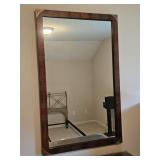 Vintage Mid Century Modern Walnut Wall Mirror