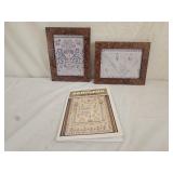 2 Loara Standish Sampler Prints, Sampler Book